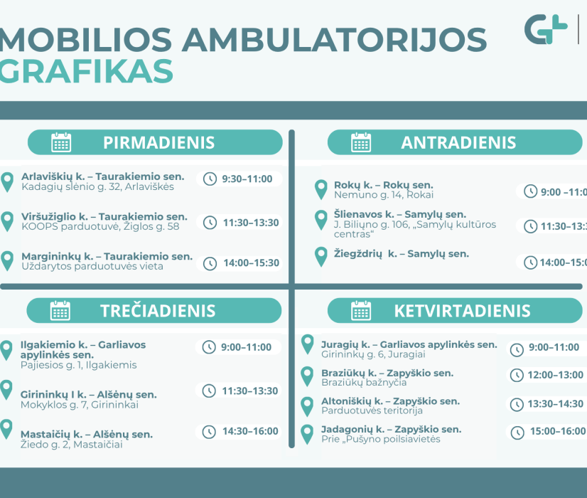 Mobilios ambulatorijos grafikas