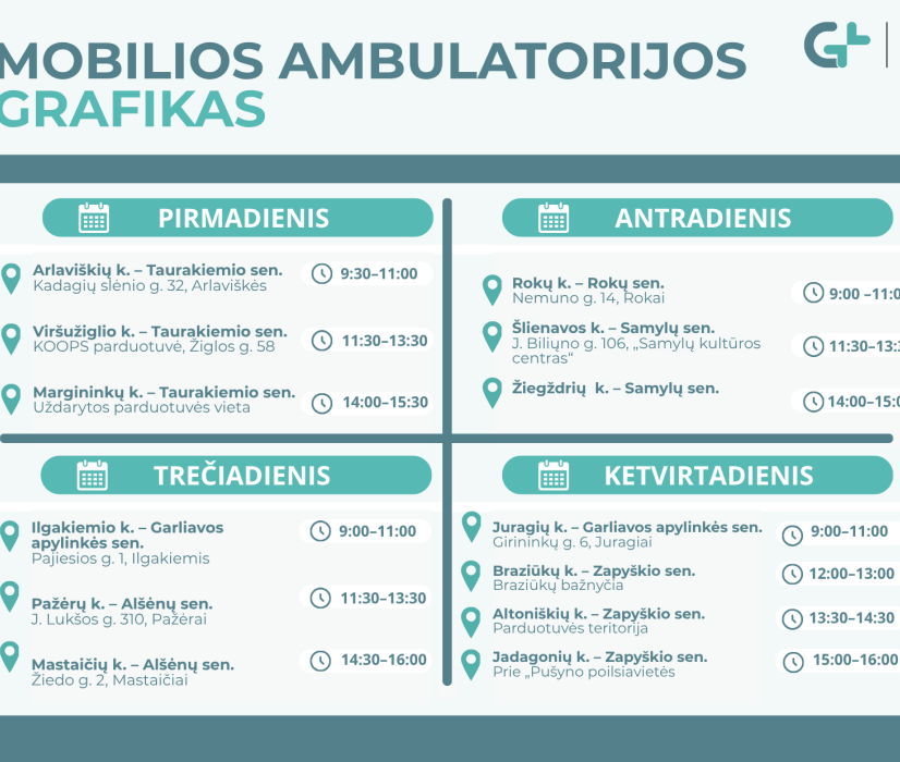 Mobilios ambulatorijos grafikas