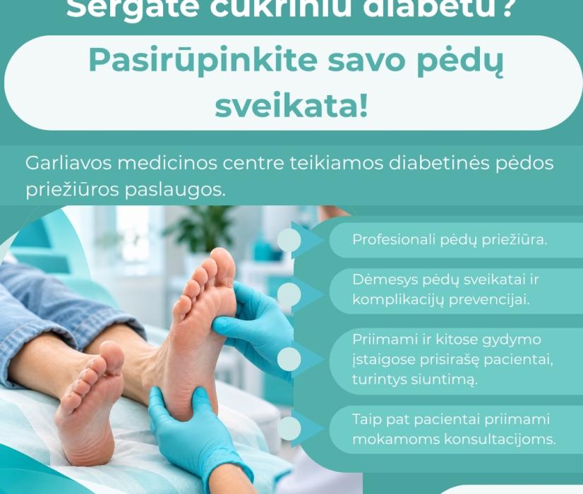 Cukrinis diabetas – pasirūpinkite savo sveikata