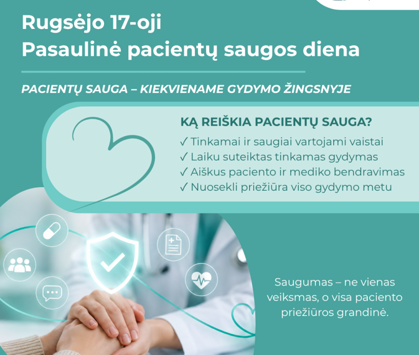 Rugsėjo 17-oji – Pasaulinė pacientų saugos diena